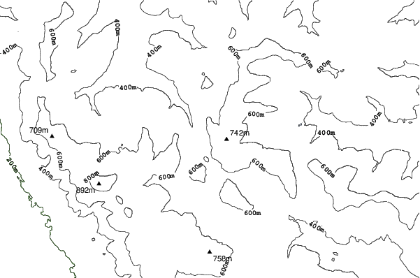 Yad Moss neighbourhood contours