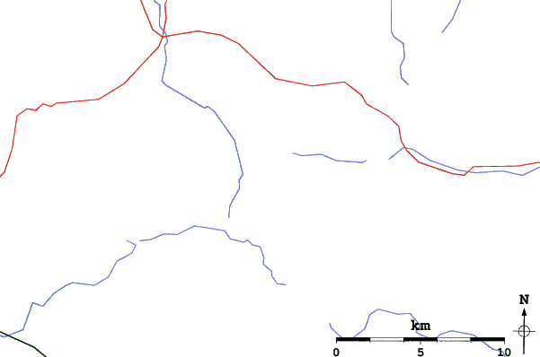 Roads and rivers close to Yad Moss