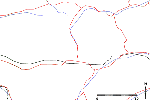 Roads and rivers close to Zurs