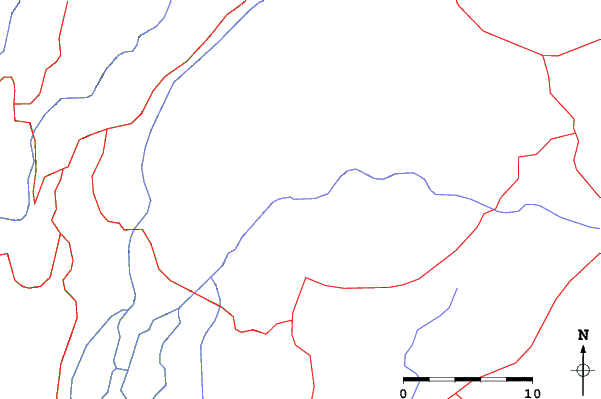 Roads and rivers close to Mount Hermon